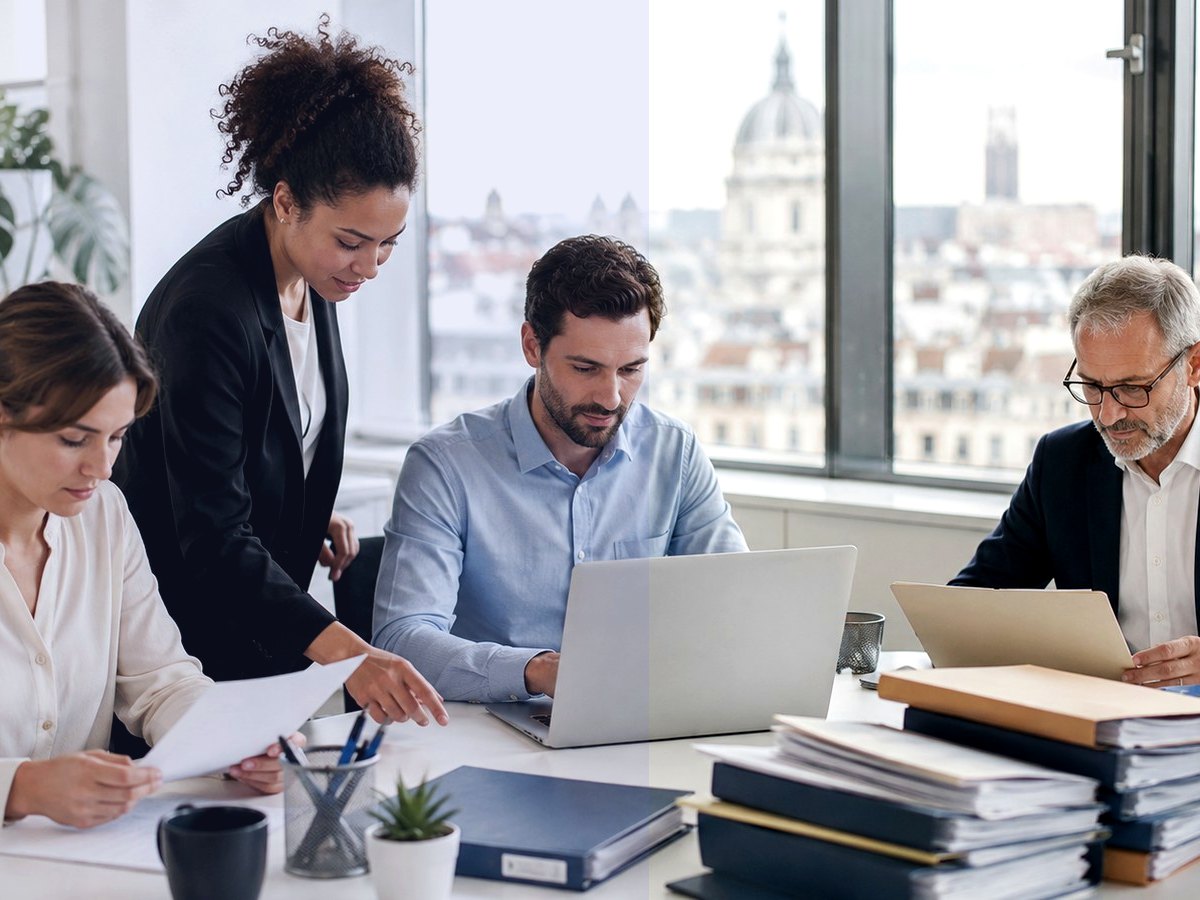 Échange calme autour de documents administratifs